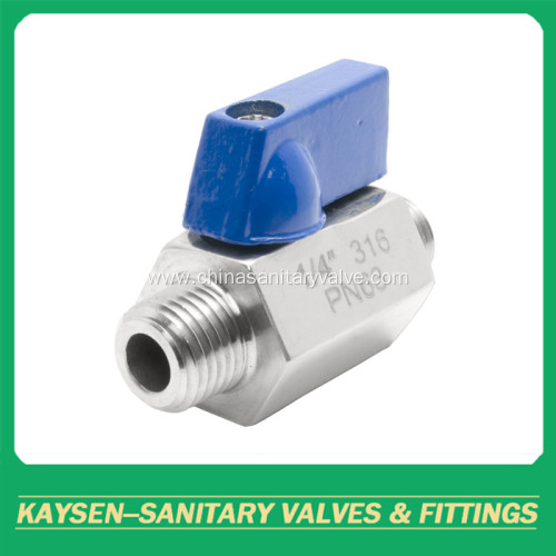 Stainless Steel thread mini ball valves Male*Male